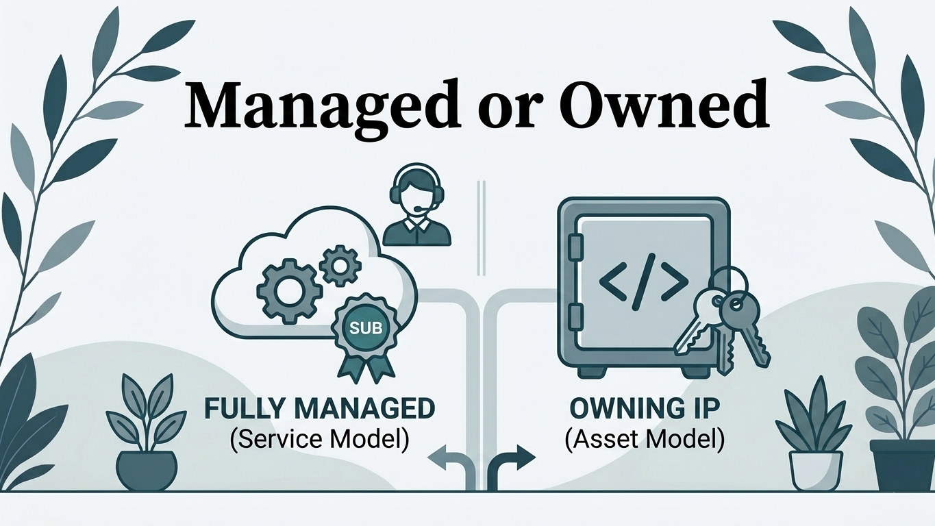 A fully managed app or owning the finished app