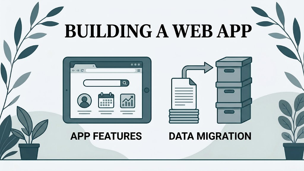 What does a spreadsheet-to-web-app project include?